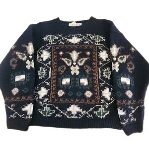 Vintage‎ Studio Michelle Stuart Sweater Womens Small Wool Hand Knit Grandma